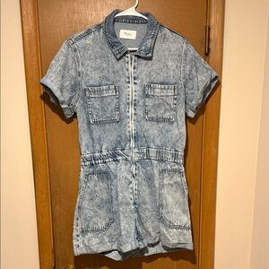 KanCan Blue Denim Fabric romper